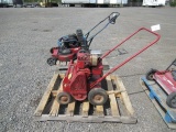 YARD MARVEL MOTOR RAKE FOR LAWN RENOVATING, 5 HP BIGGS & STRATTON GAS ENGINE