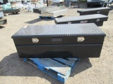 BLACK ALUMINUM DIAMOND PLATE TRUCK TOOL/STROAGE BOX