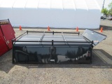 BLACK GEMTOP WORKMASTER TRUCK BED CANOPY W/ ROOF RACK & SIDE DOORS