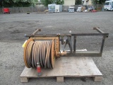 PNEUMATIC HOSE W/ WHEEL, ATTACHED TO RACK