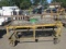 METAL ROLLING CART WIRE TOP W/ GOOSE NECK TAILGATE