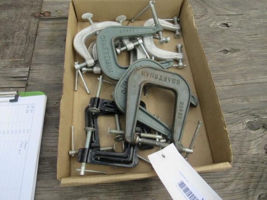 (9) ASSORTED C CLAMPS