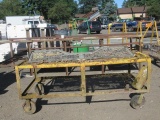 METAL ROLLING CART WIRE TOP W/ GOOSE NECK TAILGATE