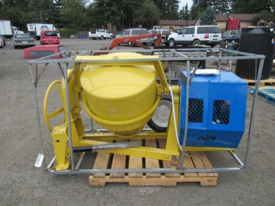 CM125 9 CUBIC FT CAPACITY CEMENT MIXER W/ GAS POWERED 389 CC ENGINE