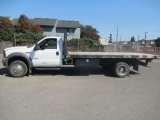 2005 FORD F550 FLATBED UTILITY TRUCK