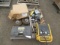 PALLET W/ DEWALT D55140 ELECTRIC TRIM AIR COMPRESSOR, SIMPSON STRONG-TIE ANCHOR SYSTEM, ASSORTED