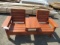 2 SEAT CEDAR BENCH W/ MID TABLE