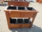 2 TIERED SIX POT CEDAR PLANTER BOX