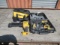 LOT W/ DEWALT DCD771 20 VOLT CORDLESS DRILL W/ BATTERY & CHARGER IN CASE & DEWALT DCE591 CORDLESS