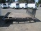 7' X 9' STEEL FLATBED W/ WOOD DECK & HEADACHE RACK (DECK IN POOR CONDITION)