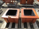 (2) SINGLE POT CEDAR PLANTER BOXES