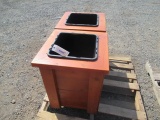 (2) SINGLE POT CEDAR PLANTER BOXES