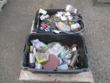 (2) TOTES OF ASSORTED AUTOMOTIVE PARTS INCLUDING - FILTERS, ELECTRICAL COMPONENTS & BELTS