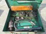 GREENLEE 7310 KNOCKOUT PUNCH DRIVER SET IN CASE (COMES W/ PUNCHES & DIES FOR 1/2'' - 4'' CONDUIT)