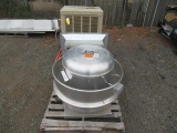 LOREN LOOK ELECTRIC BELT DRIVEN RESTAURANT ROOF TOP EXHAUST VENTILATOR W/ VENT HOODS & ELECTRIC