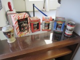 LOT W/ (4) BUDWEISER STEINS & (2) COCA COLA STEINS