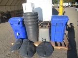 (7) ASSORTED TRASH CANS (6) W/ LIDS