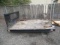 7' X 9' STEEL FLATBED W/ WOOD DECK & HEADACHE RACK (DECK IN POOR SHAPE)