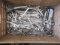 PLASTIC CRATE OF ASSORTED SIZE COMBINATION WRENCHES