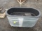 4' METAL STOCK TANK, 4' X 2' X 2' W/ PLASTIC 10'' DEEP TUB INSERT W/ DRAIN PLUG