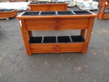 2-TIERED 8 COMPARTMENT CEDAR PLANTER BOX