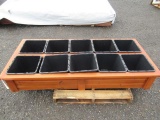 10 COMPARTMENT CEDAR PLANTER BOX