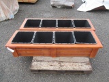 (2) 4 COMPARTMENT CEDAR PLANTER BOXES