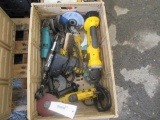 PLASTIC CRATE OF ASSORTED ELECTRIC RIGHT ANGLE GRINDERS