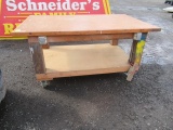 78'' X 48'' WORK BENCH TABLE ON WHEELS