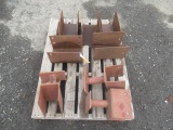 (3) STEEL FLOOR MOUNT C-CHANNEL BRACKETS & (5) STEEL C-CHANNEL BRACKETS