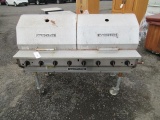 MAGICATOR NPG-60 ROLLING 8 BURNER NATURAL GAS GRILL, DOUBLE SIDED LIDS