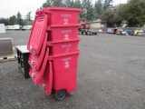 (4) BIO HAZZARD WASTE GARBAGE CANS