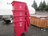 (4) BIO HAZZARD WASTE GARBAGE CANS