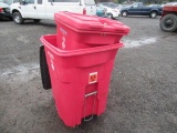 (2) BIO HAZZARD WASTE GARBAGE CANS