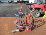 (2) METER GAS BOTTLE CARRIERS & TORCH PROPANE NOZZLE ATTACHMENT