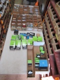 CONTENTS OF 2 SHELVES - ASSORTED COTTER PINS & MOUNTED BEARINGS