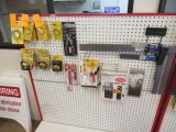 CONTENTS OF DISPLAY - ASSORTED TAPE MEASURES, WELDING PLIERS, SCREW DRIVERS & SQUARES