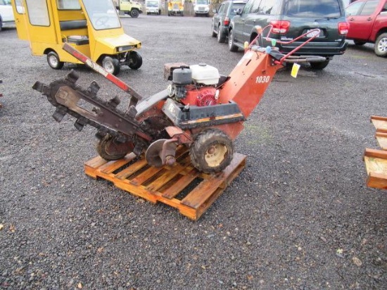 DITCH WITCH 1030 WALK BEHIND TRENCHER W/HONDA GX390 GAS POWERED ENGINE