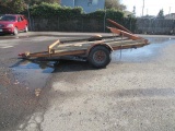 1976 HM SINGLE AXLE TILT DECK FLAT BED W/ RAMPS