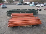 PALLET RACKING - (8) 15' UPRIGHTS W/ APPROX (60) 8' CROSS ARMS