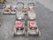 (2) HONDA HRX 217 GCV190 GAS POWERED WALK BEHIND LAWN MOWERS *RUNNING CONDITION UNKNOWN