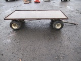 METAL CART W/ WOOD FLOOR