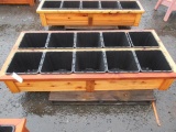 10 COMPARTMENT CEDAR PLANTER BOX