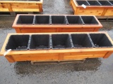 (2) 5 COMPARTMENT CEDAR PLANTER BOXES