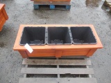 3 COMPARTMENT CEDAR PLANTER BOXES