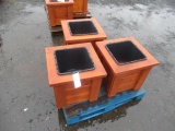 (3) SINGLE COMPARTMENT CEDAR PLANTER BOXES