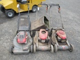 (2) HONDA HRX 217 GAS POWERED WALK BEHIND LAWN MOWERS, *MISSING PARTS, *RUNNING CONDITION UNKNOWN,