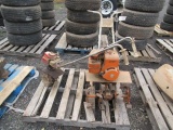 WARD GIL 1545C 5 HP GAS POWERED PLATE COMPACTOR & MANTIS 7222E GAS POWERED WALK BEHIND ROTOTILLER