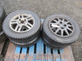 (2) CHAMPIRO 205/65R15 TIRES & (2) MICHELIN 205/60R15 TIRES ON 4 LUG WHEELS