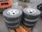 (6) TRANSMASTER 225/75R15 TRAILER TIRES ON 6 LUG WHEELS